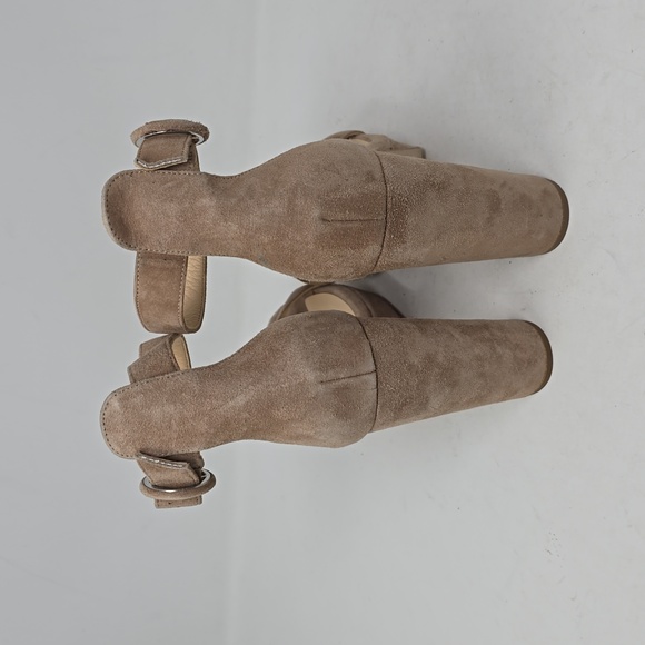 L'Agence Ankle Strap 105mm Platform Heel Nude Suede Size 39 - Picture 4 of 6